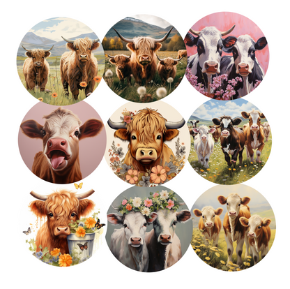 The ultimate Cow Variety Pack Cardstock rounds