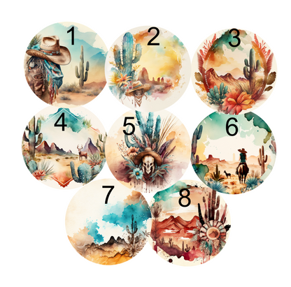 Desert watercolor Cardstock rounds