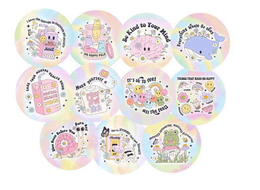 Mental Health Cardstock rounds