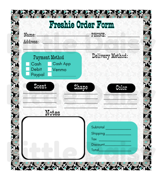 Western Order Form Notepad