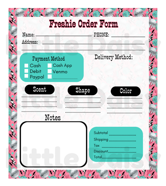 Western Order Form Notepad