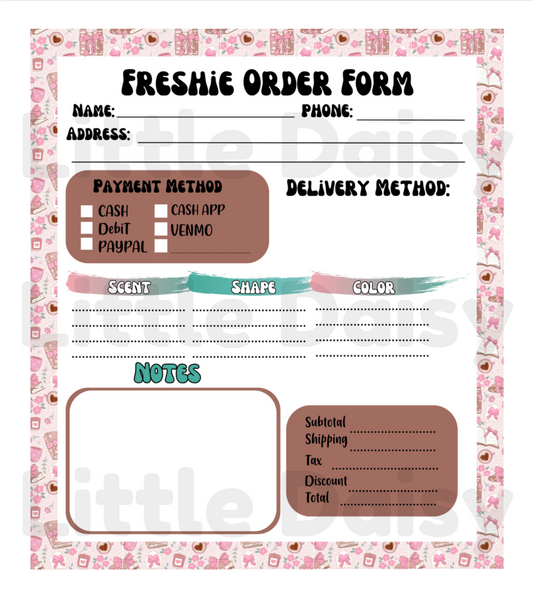 Books Order Form Notepad