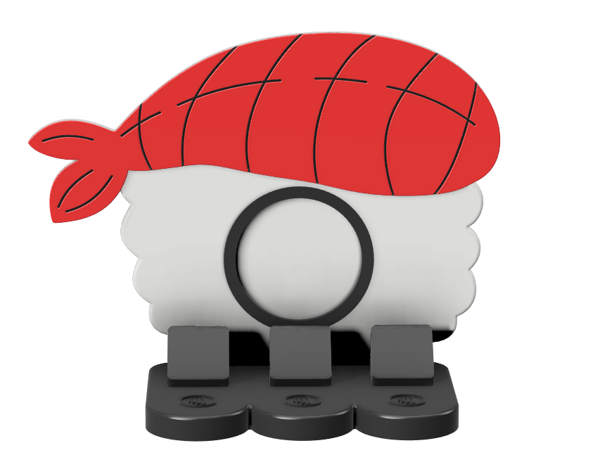 Sushi NFC Stand- 1 Frame/circle- (Design your NFC stand- You Choose base type)