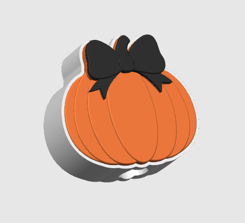 Pumpkin with bow straw topper
