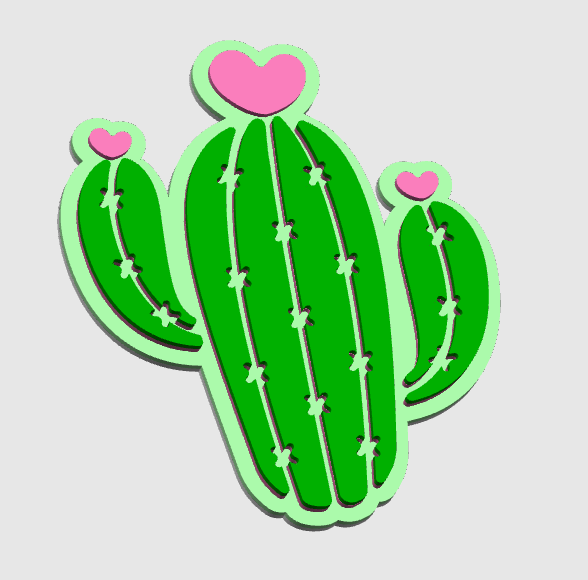 Heart Cactus Embellishment