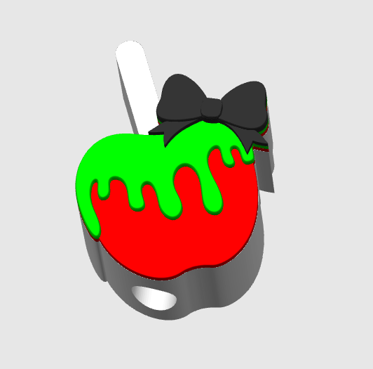 Candy Apple straw topper