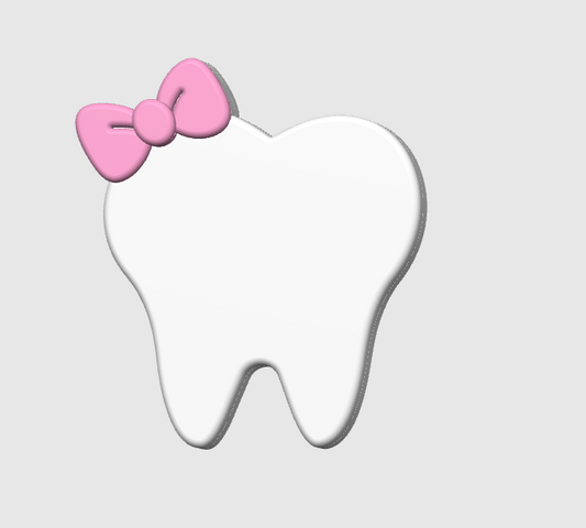 Tooth with Bow Embellishment