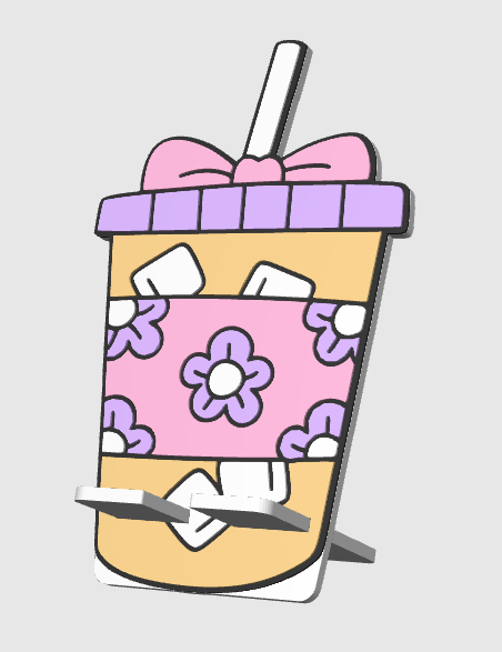 Ice Coffee Phone Stand