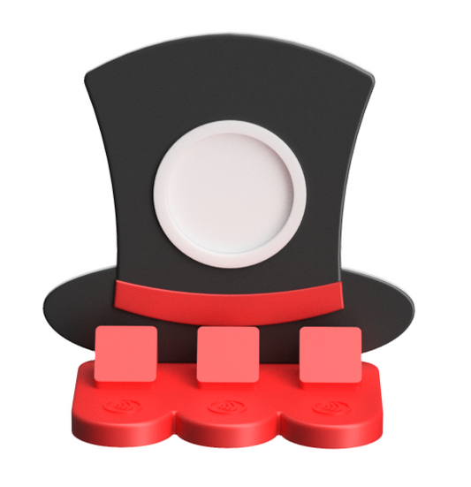 Top Hat NFC Stand- 1 Frame/square- (Design your NFC stand- You Choose base type)