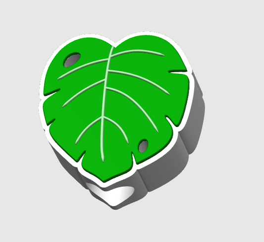 Monstera straw topper