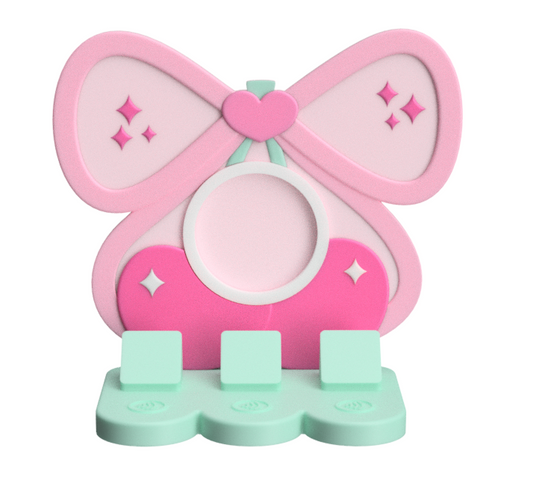 Cherry W/Bow NFC Stand- 1 Frame/Circle- (Design your NFC stand- You Choose base type)