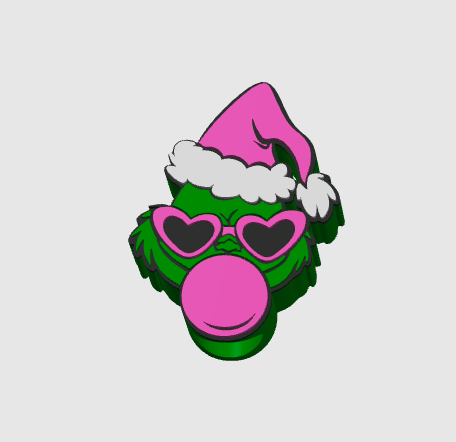 Green Guy Christmas straw topper