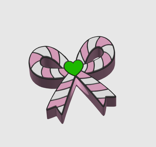 Christmas Bow straw topper