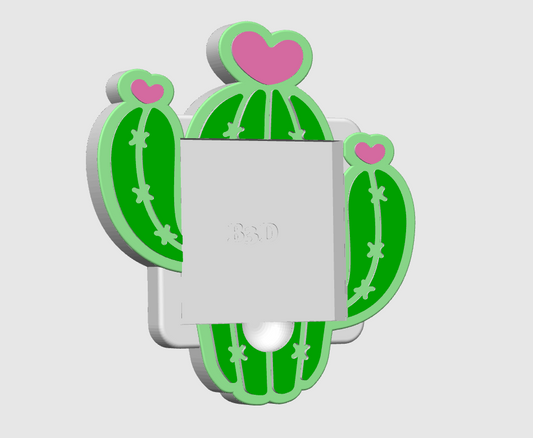 Heart Cactus Sticky Note Holder