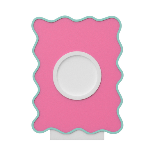 Wavy rectangle NFC Stand- 1 Frame/circle- (Design your NFC stand- You Choose base type)