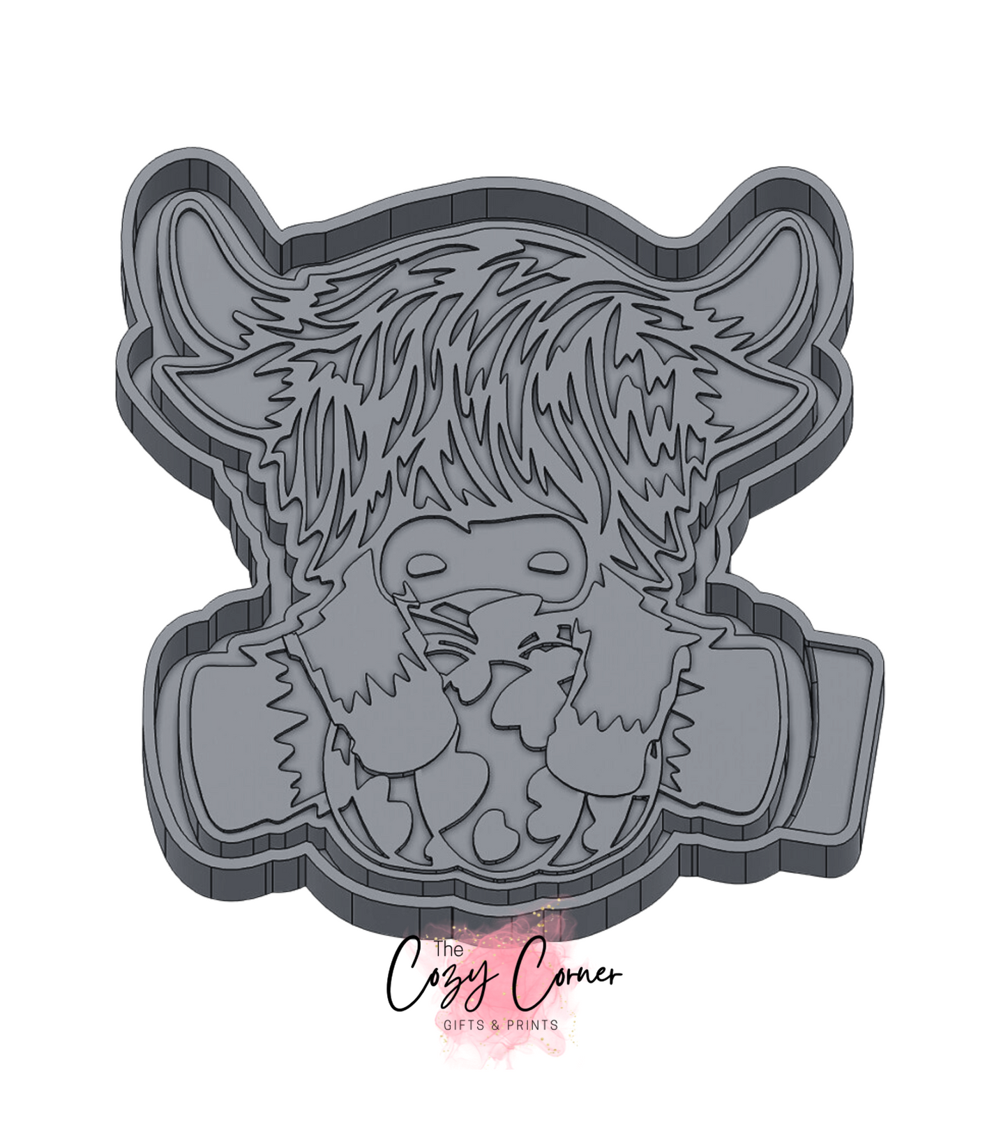 Highland Cow Fall Cow Print Pumpkin Freshie mold