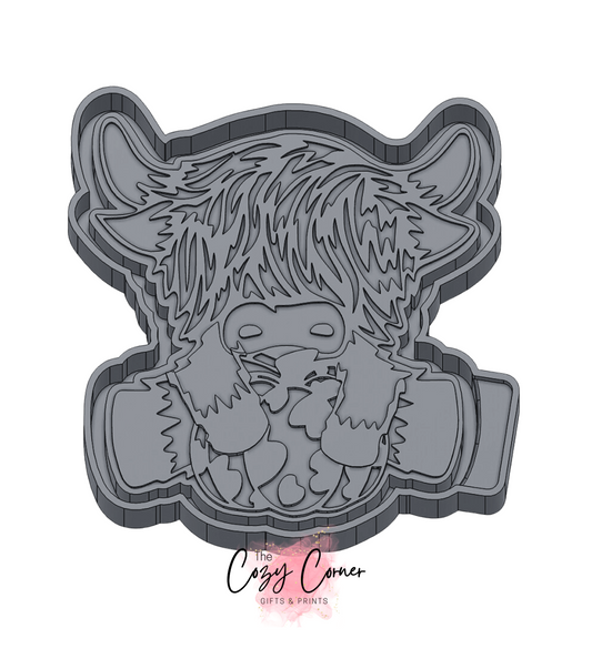 Highland Cow Fall Cow Print Pumpkin Freshie mold