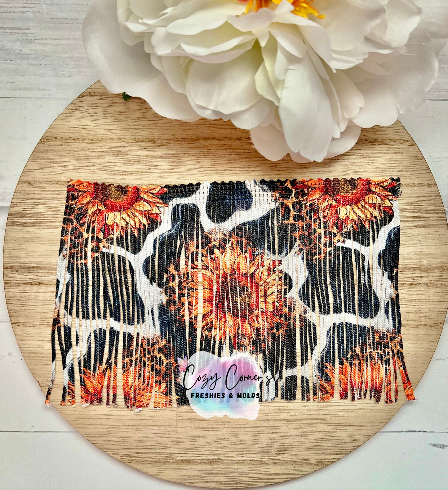 Flower/Cow Print Fringe