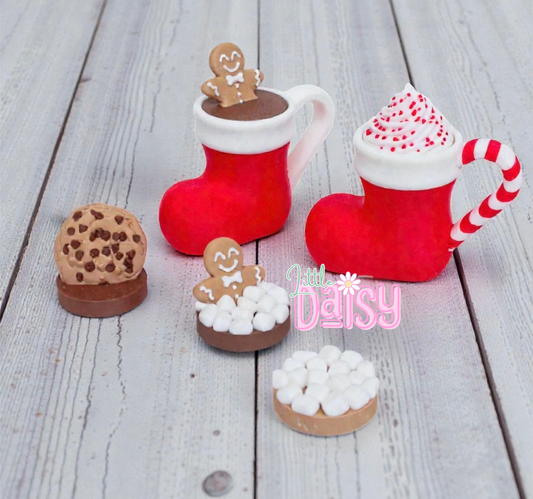 Hot cocoa Stocking Clicker (pick your topper)