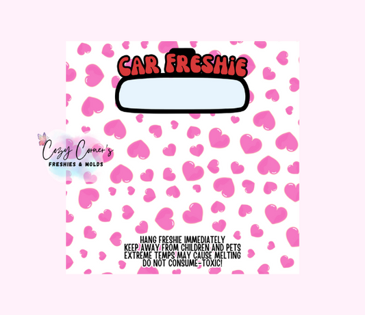 Hearts Freshie Bag Insert (3 Size options) Set of 10