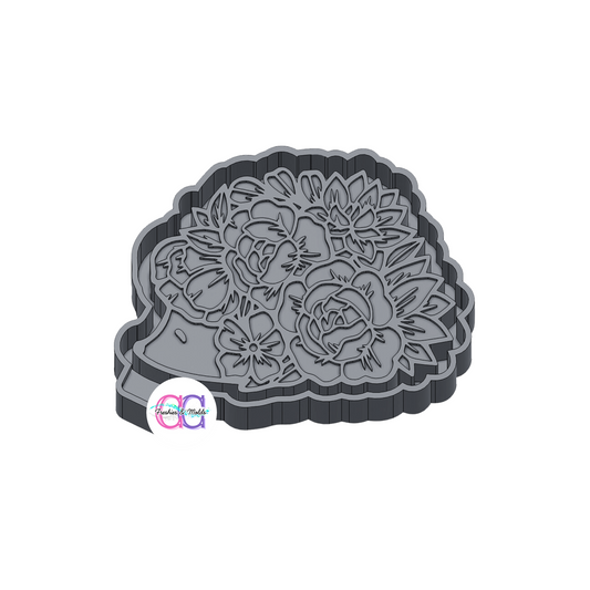 Hedgehog flowers Freshie Mold