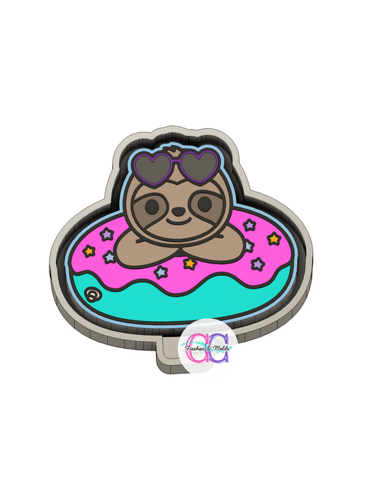 Summer Sloth Freshie Mold