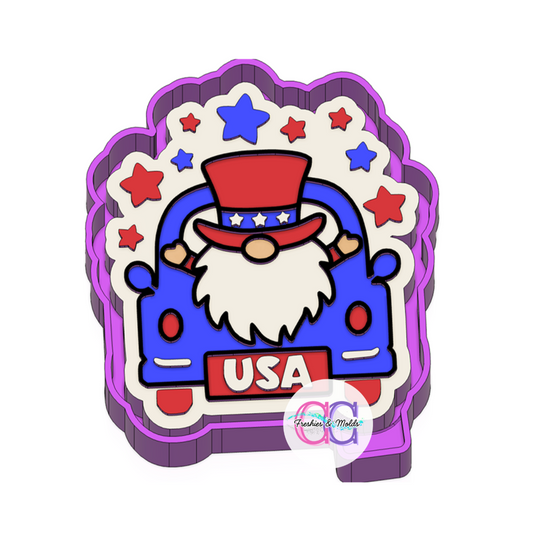 4th of July Gnome Freshie Mold