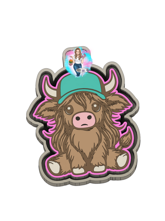 cute Highland cow  Freshie Mold