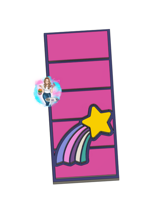 Rainbow Star wax melt Snap Bar Mold
