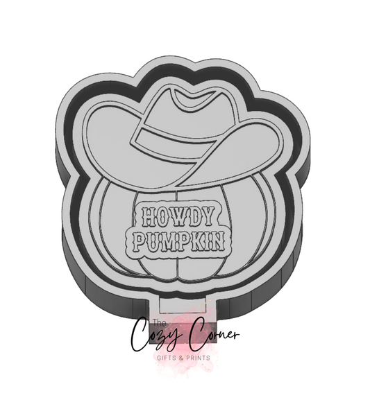 Howdy Pumpkin Freshie mold