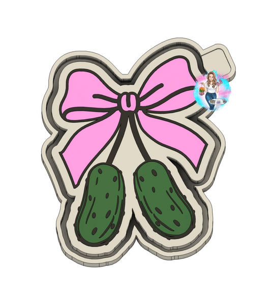 Pickles with bow  Freshie Mold