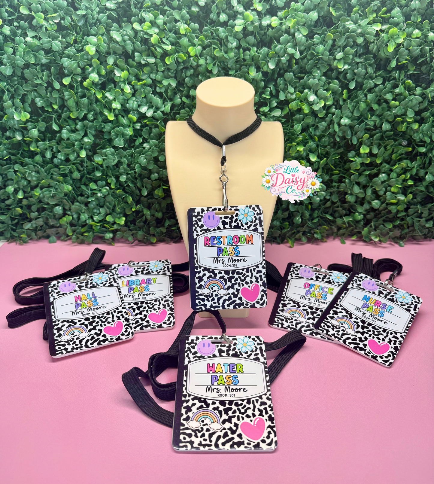 Teacher Hall Passes (set of 6)- Composition Notebook