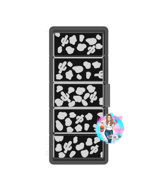 Western Cactus and Cow Print Snap Bar Mold