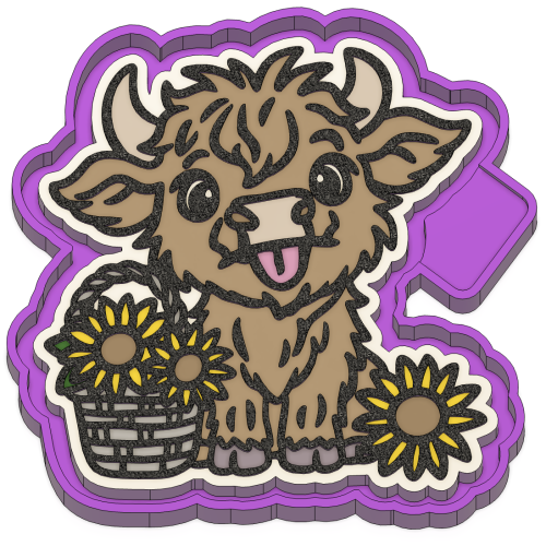 Highland Cow Freshie Mold