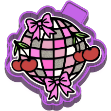 Cherry/bow disco Freshie mold