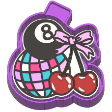 Cherry/disco/8ball Freshie mold