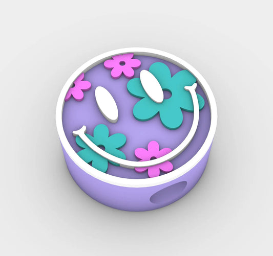 Flower Smiley straw topper