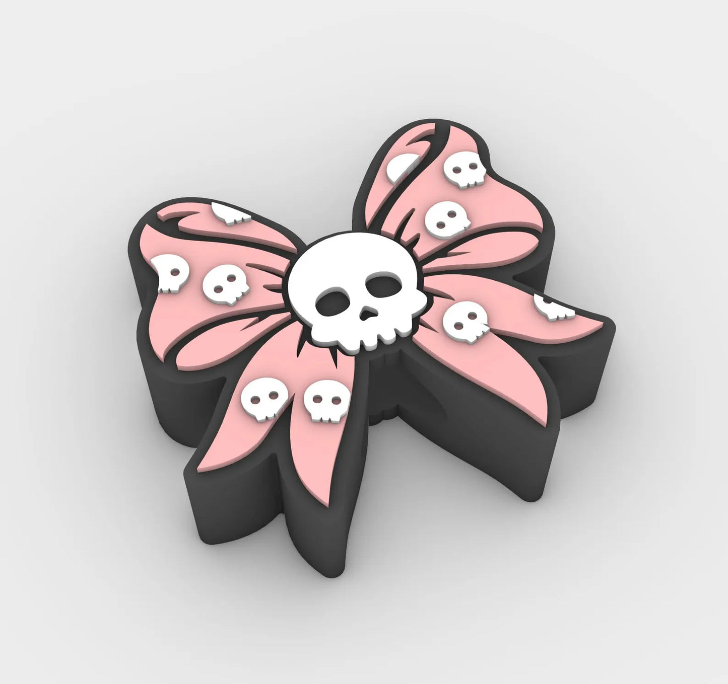 Skull Bow straw topper