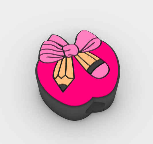 Bow Apple straw topper