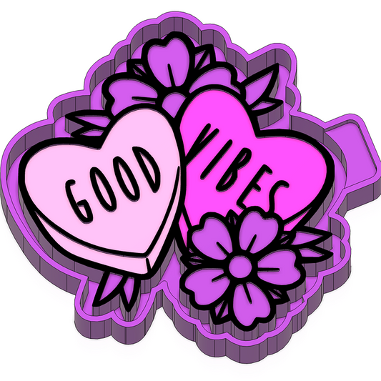 Good Vibes Valentine  Mold