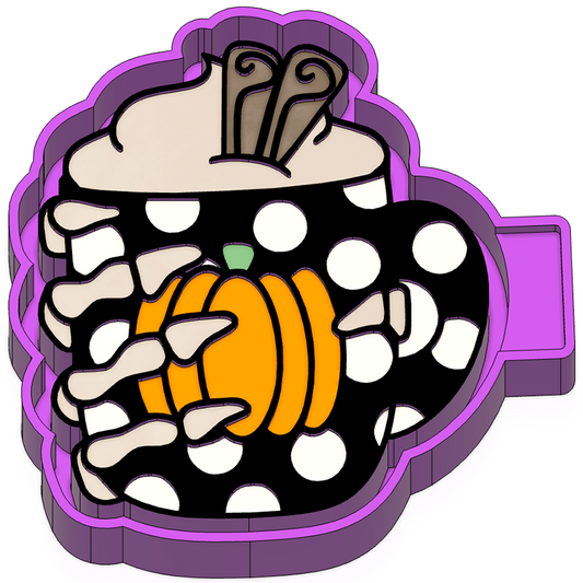 Pumpkin spice skelly Freshie mold