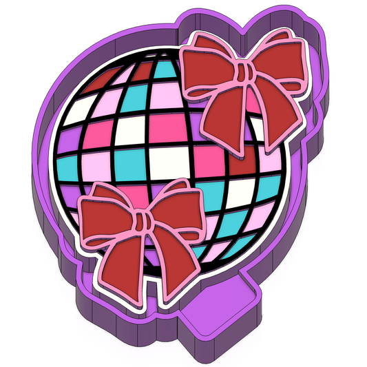 Disco ball bows Freshie mold
