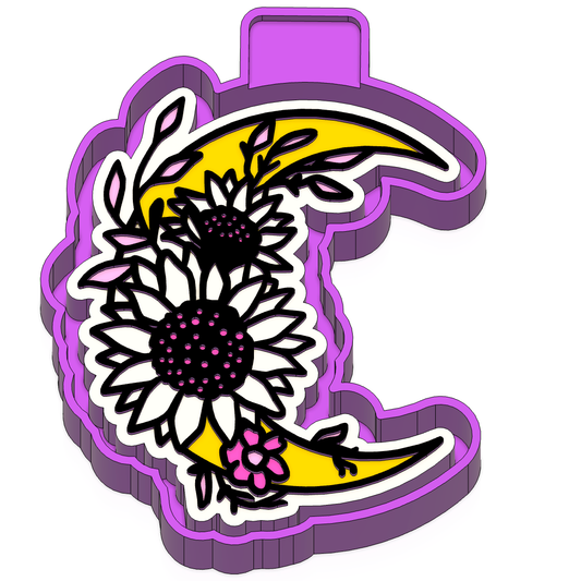 Moon & sunflower Freshie Mold