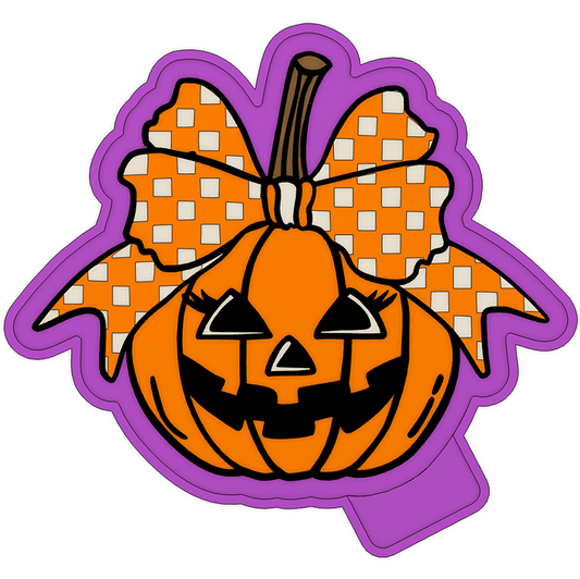 Pumpkin with bow Freshie Mold