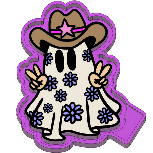 Cowgirl retro ghost Freshie Mold