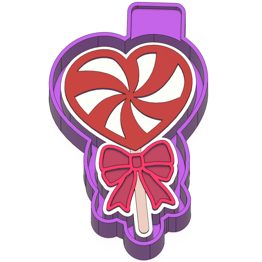 Heart lollipop Valentine's Day Mold