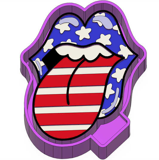 American Flag Freshie Mold