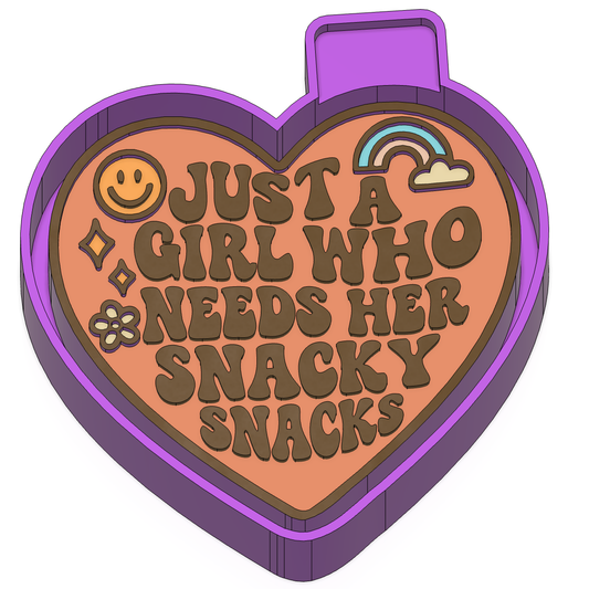 Just a girl who needs her snacky snacks freshie Mold