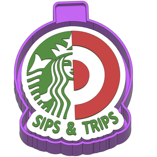 Sips and Trips Freshie Mold