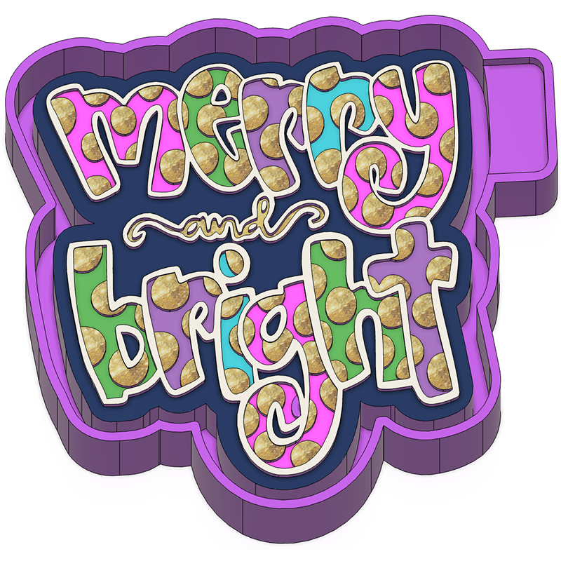 Merry and Bright Freshie Mold